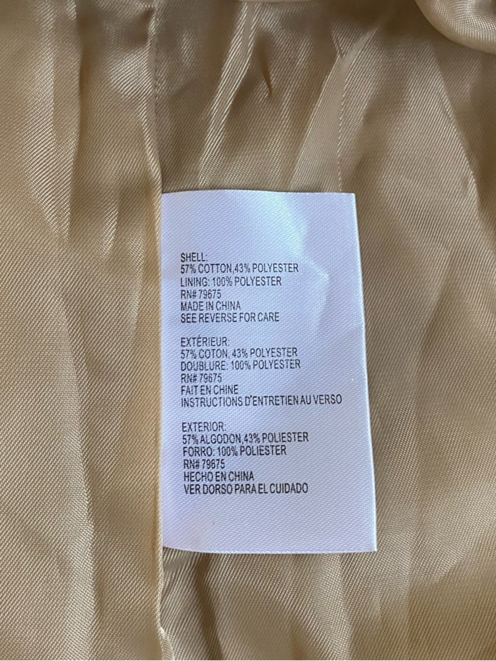 Michael Kors Women's Tan Trench Coat with Belt - Picture 13 of 14